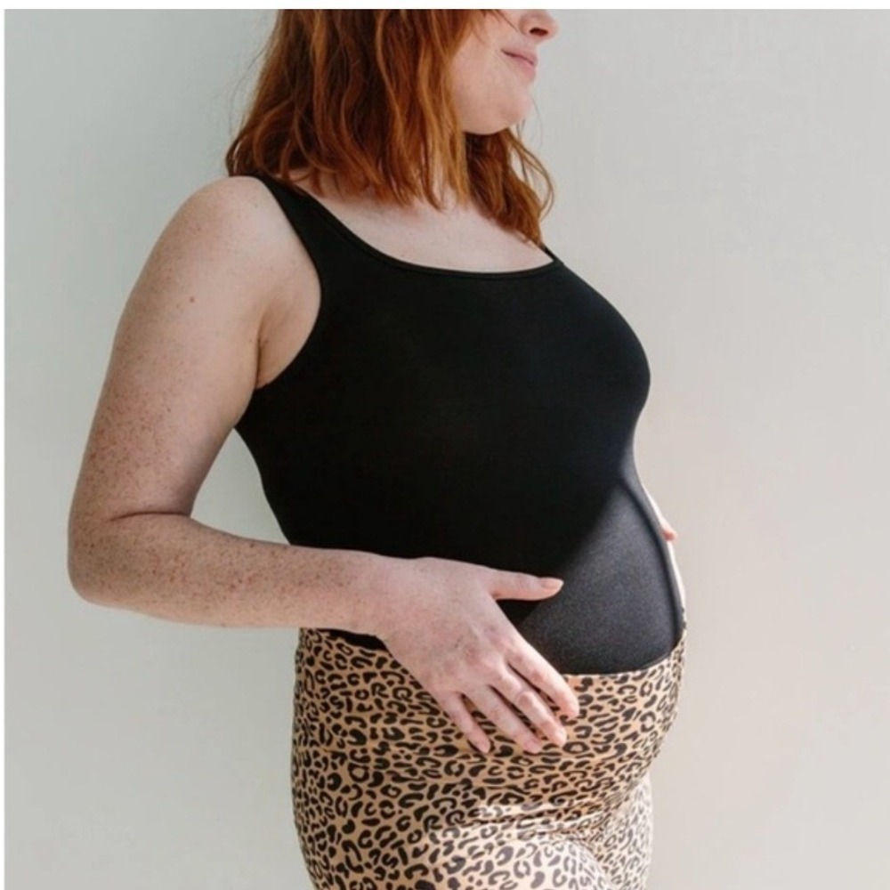 Storq Black Maternity Tank Top Scoop Neck Modal Blend- Size M